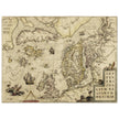 Vintage North Atlantic Map by Abraham Ortelius.