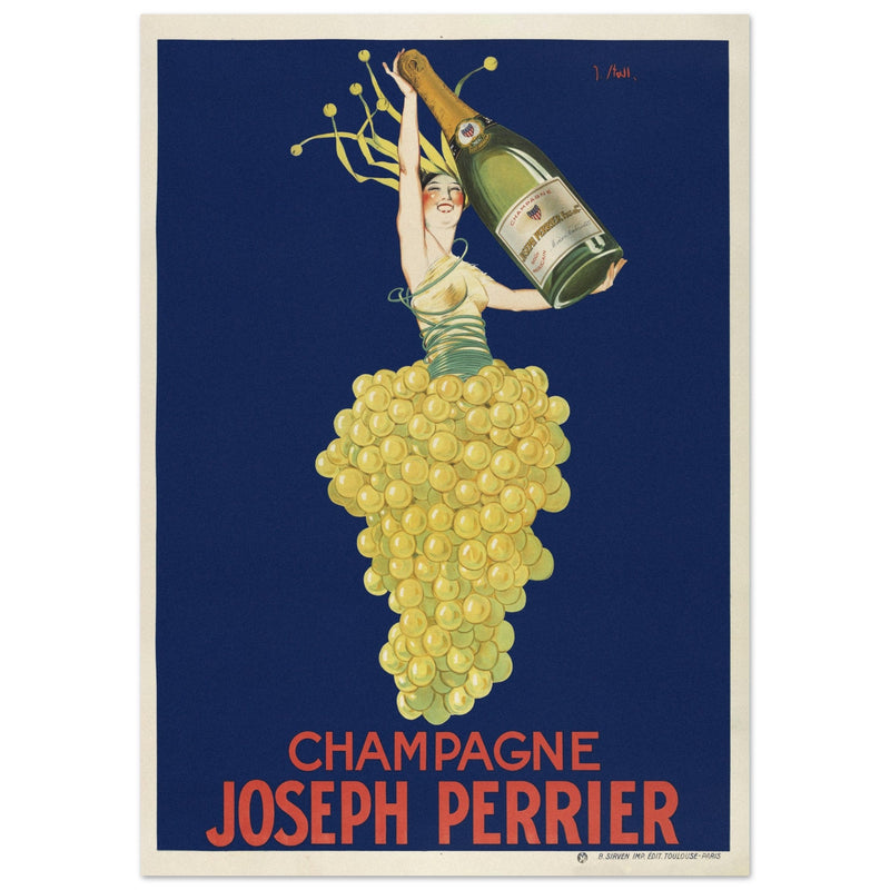 Joseph Stall Champagne Joseph Perrier vintage poster
