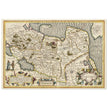 Ancient map of Russia by Jodocus Hondius  1633.