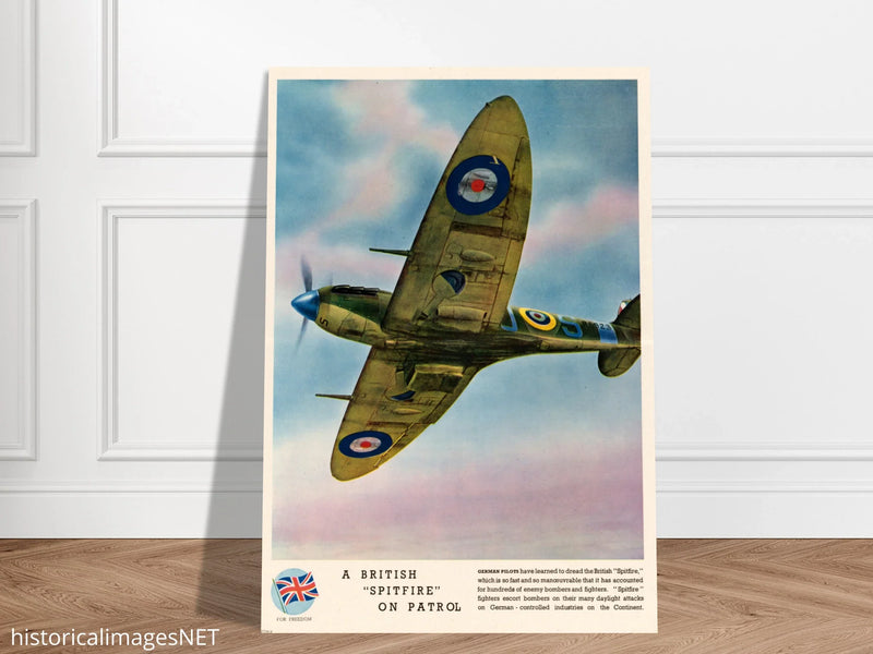 A British Spitfire on Patrol Propaganda II World War
