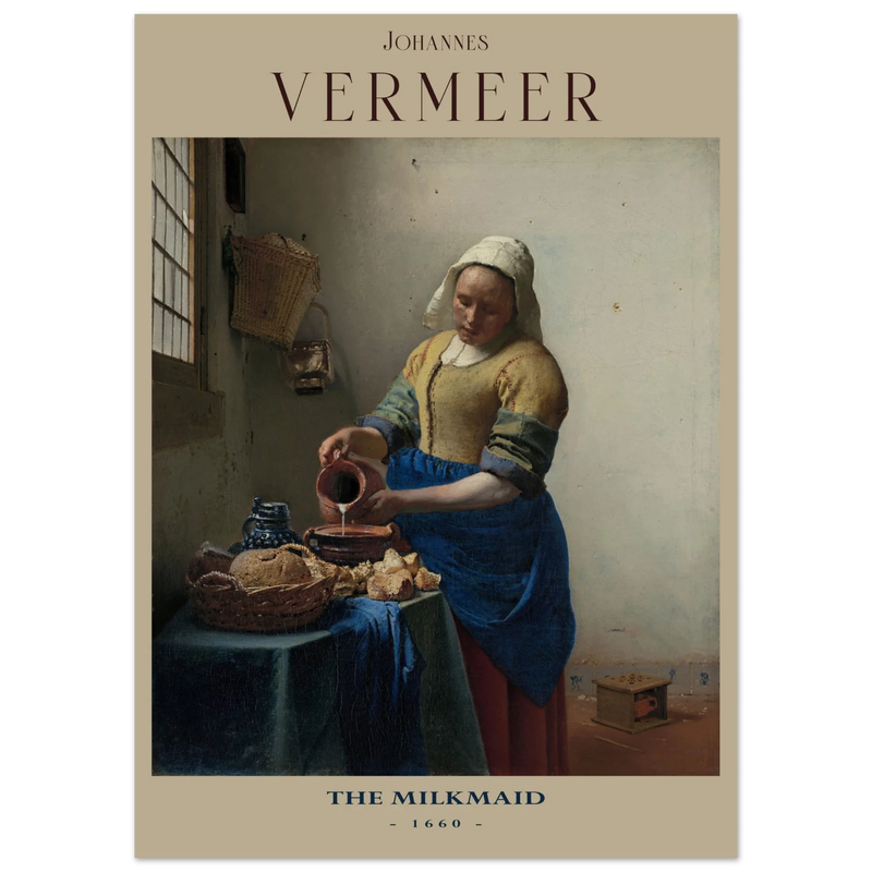 The milkmaid by Johannes Vermeer poster
