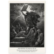 Gustave Dore The Bible engraving print . Moses breaking the Tables of the Law .