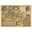 Old map of the Roman empire . Poster vintage reproduction of a map of 1579.