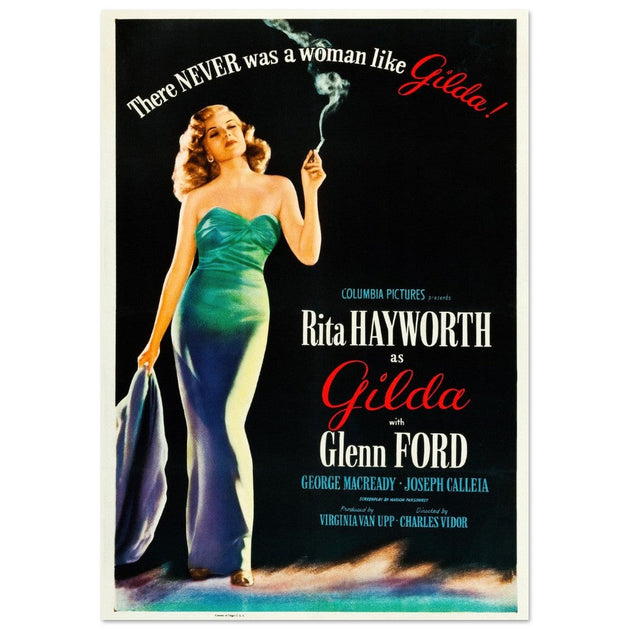 Gilda with Rita Hayworth and Glen Ford movie poster.