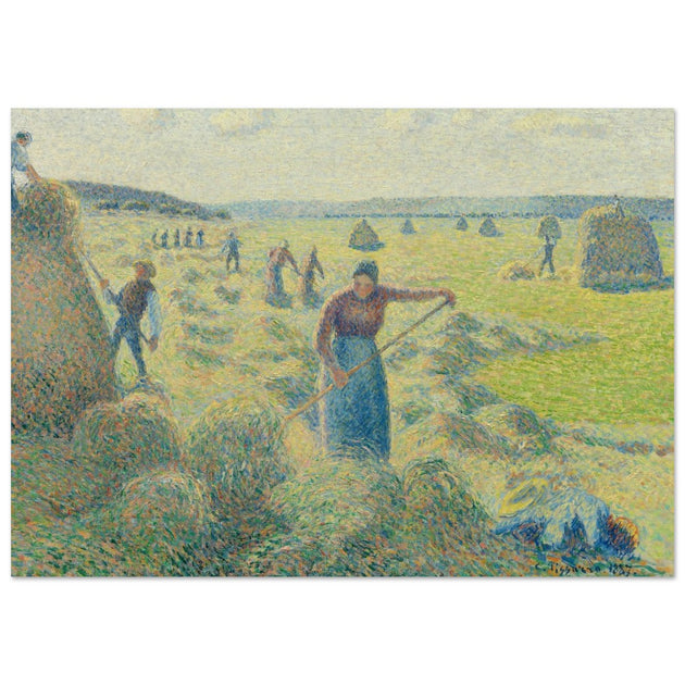 La Recolte des Foins  Eragny. The haymaking Eragny by Camille Pissarro 1887.