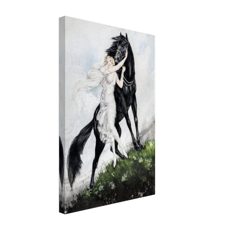 Louis Icart illustration La Femme au cheval (Woman with Horse)