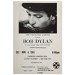 Bob Dylan concert poster in Carnegie Chapter Hall 1961.