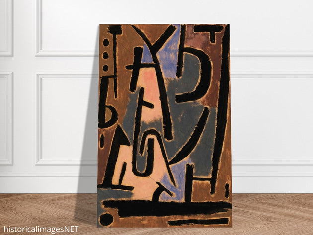 Paul Klee Bedrohliche Zeichen ( Threatening signs ). Abstract painting.  artwork. Wallart