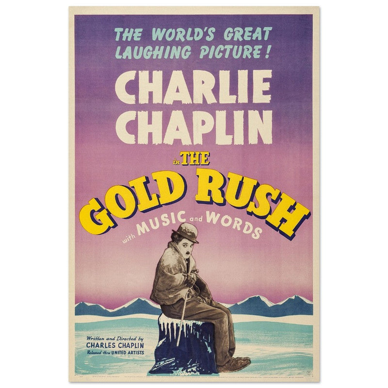 Charlie Chaplin The Gold Rush movie poster.