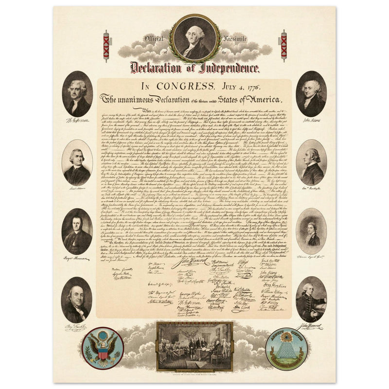 Official Facsimile of the Declaration of Independence 1903.  print.