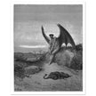 Gustave Dore Paradise Lost engraving . Satan and the serpent.