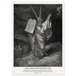 Gustave Dore The Bible engraving print . Moses coming down from Mount Sinai .