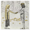 John Bauer illustration for the fairy tale The prince without a shadow.