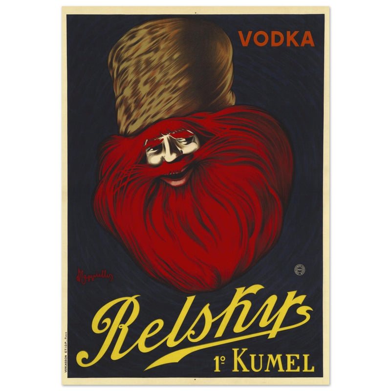 Vodka Relskys, 1 Kumel advertising vintage poster by Leonetto  Cappiello.