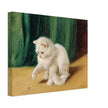 Cat with Ladybird old painting by Arthur Heyer.