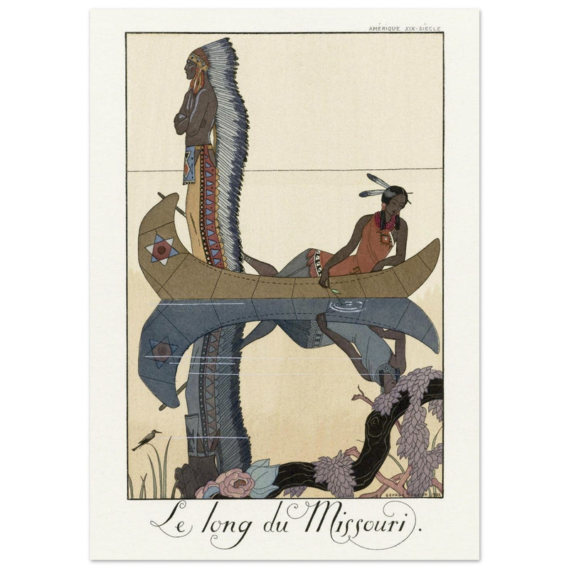George Barbier The long Missouri vintage illustration
