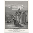 Gustave Dore The Bible engraving print . The finding of Moses illustration .