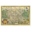 Ancient historic map of Saxony, Meissen, and Thuringia by Abraham Ortelius.