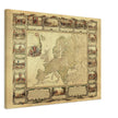 Ancient old map of Europe.  of antique illustrated european map. . XVIII Century