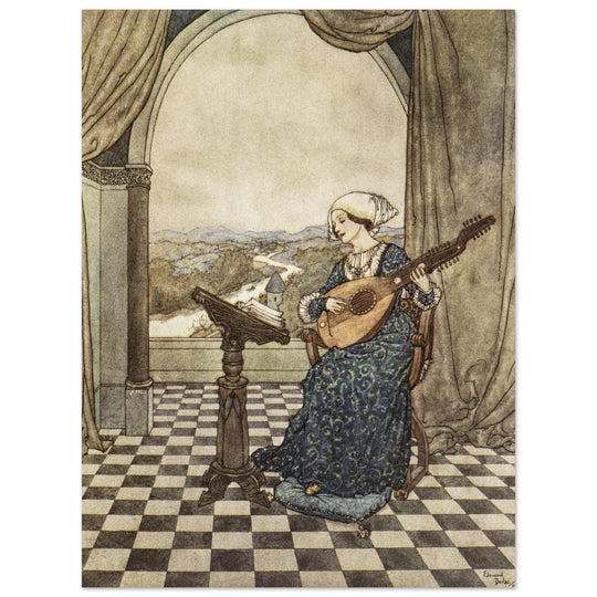 Edmund Dulac illustration for The Wind Tells of Waldemar Daa and His Daughters fairy tale print reproduction
