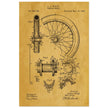 Vehicle whell patent illustration. Vintage drawing .