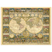 Ancient world map of 1776 by Abbe Clouet Double hemisphere world map.