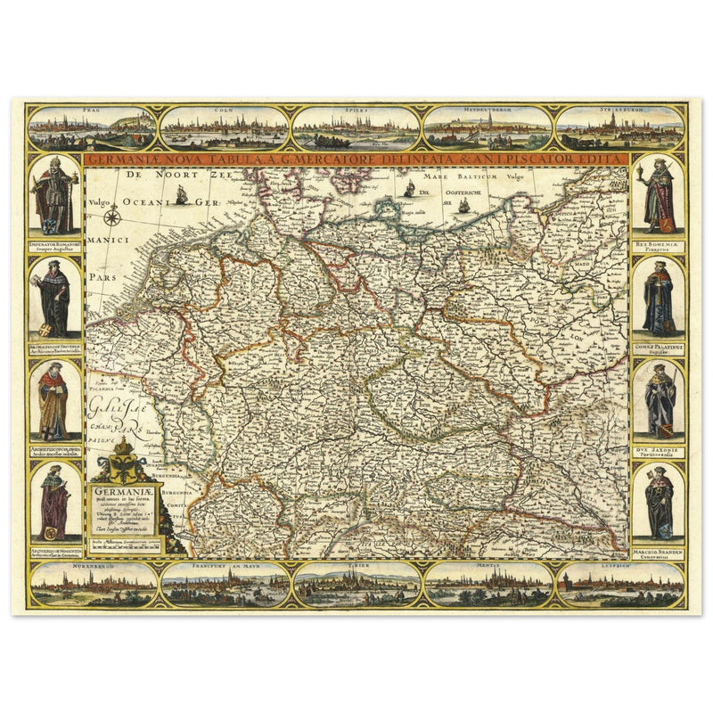 Germaniae nova tabula. Holy Roman Empire by Claes Janszoon Visscher.
