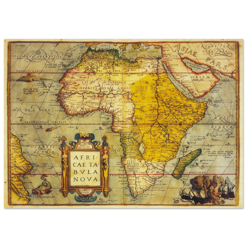 Africa map by Abraham Ortelius