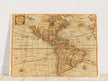 Ancient map of America. "Americae Descriptio Nova" by Philip Chetwind