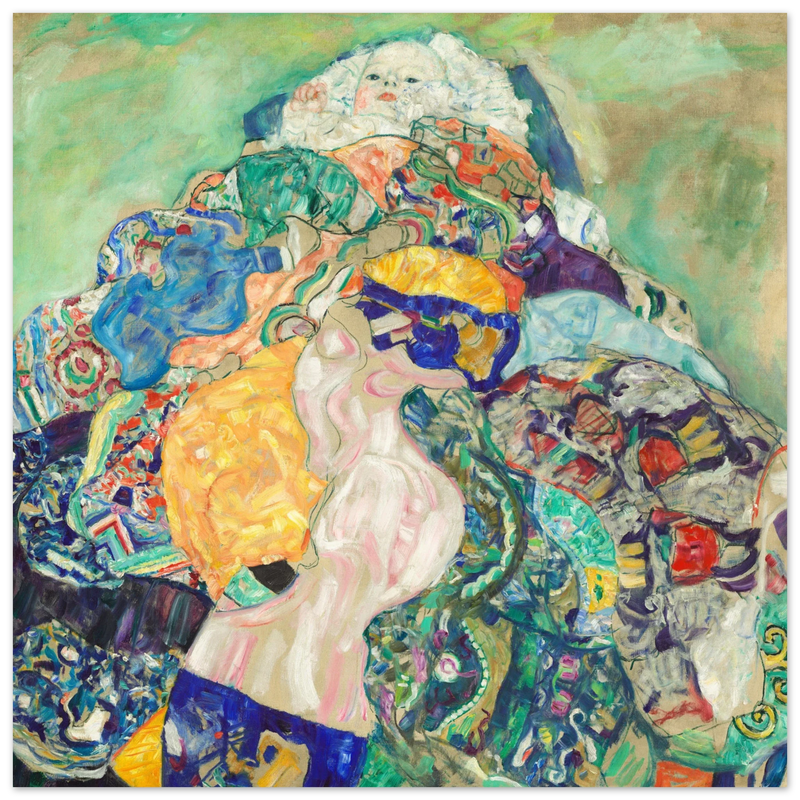 Gustav Klimt Baby cradle painting.
