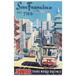 San Francisco USA vintage poster . TWA Trans World Airlines.