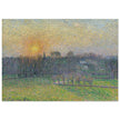 View of Bazincourt Sunset by Camille Pissarro