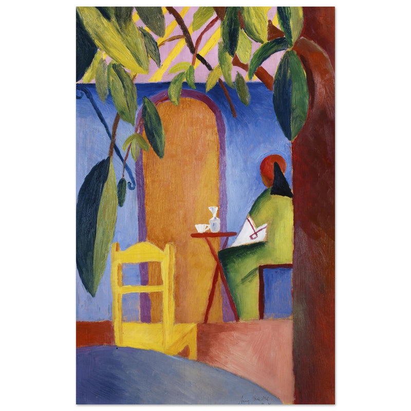 Turkish cafe by August Macke painting reproduction