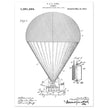Airship patent drawing by T S C lowe Air balloon illustration