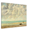 The calm sea by Gustave Courbet 1869.  antique painting.