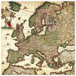 Ancient map of Europe. Nova et Accurata Totius Europæ Delineatio Vulgata" by Jacob Sandrart