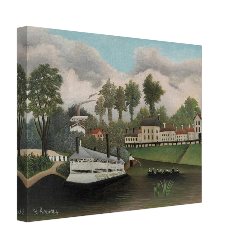Henri Rousseau The Great Laundry Boat at Charenton Bridge painting