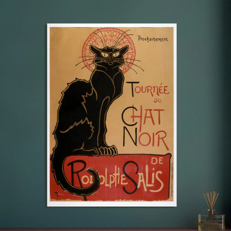 For the nightclub "Tournée du Chat Noir poster reproduction Théophile Steinlen 1896