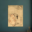 Cat with mouse poster reproduction  Creator: Kawanabe Kyosai  1870
