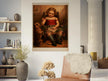 Little girl teaching dog poster reproduction by James Fuller Queen XIX Century