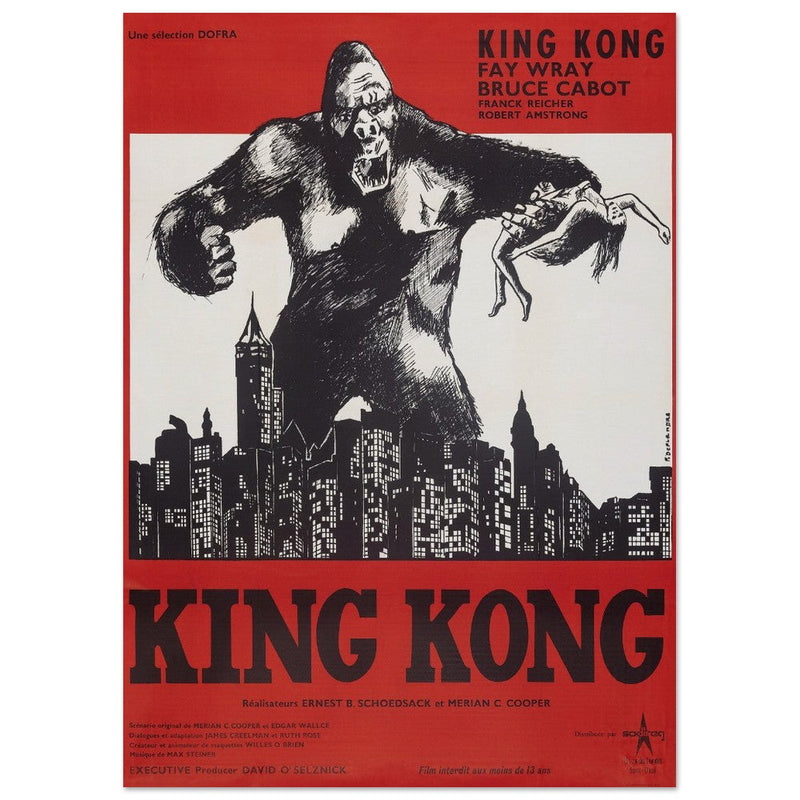 King Kong vintage movie poster . French edition.