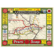 London Undergroud routes city map 1908.