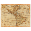 Ancient map of America. "Americae Descriptio Nova" by Philip Chetwind