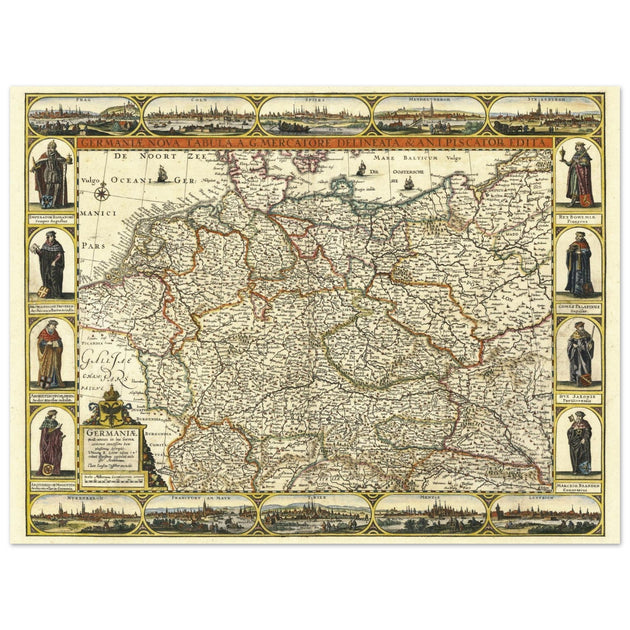 Germaniae nova tabula. Holy Roman Empire by Claes Janszoon Visscher.
