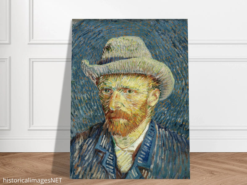 Self-portrait with grey felt hat by Vincent Van Gogh