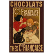 Chocolate advertising poster by Steinlen Chocolats / Thés Cie Française. Vintage historic artwork.