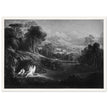 John Martin Paradise Lost vintage mezzoting engraving . Raphael Conversing with Adam and Eve .