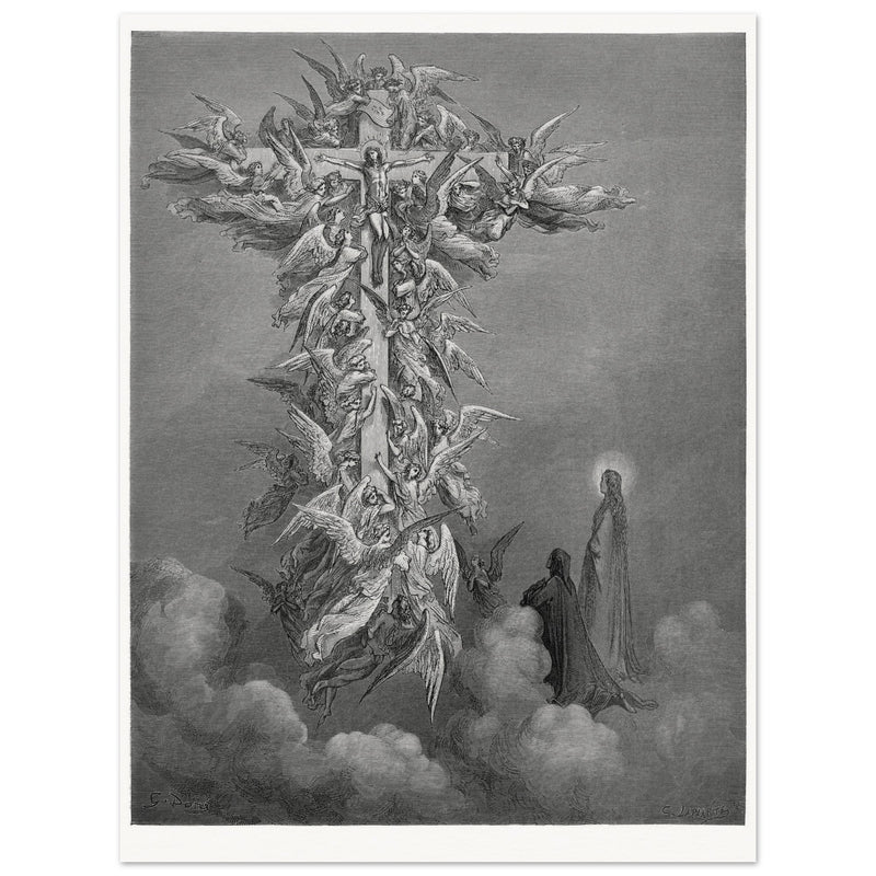 Gustave Dore illustration for The Divine Comedy by Dante Alighieri.  The Cross Paradise.