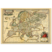 Ancient map of Europe print by Ortelius. Vintage old map reproduction poster..