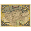 Ancient map of Flandria by Abraham Ortelius 1584. Vintage map  .